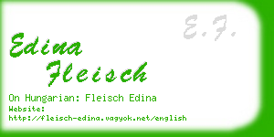 edina fleisch business card